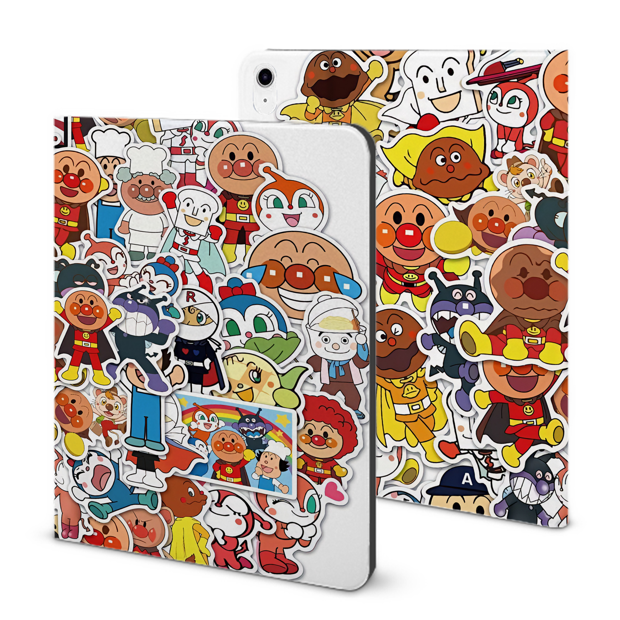 （画像用） アンパンマン Anpanman IPad ケース ブック型 PUレザー TPU 耐衝撃 軽量 薄型 ペン収納なし 全面保護 IPad 各モデル対応